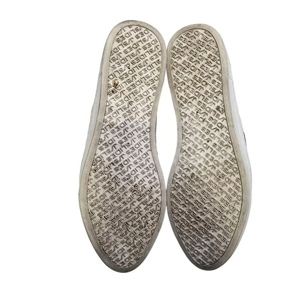 J/Slides S6 Flynn Slip Ons Silver Leather Woven Loafers Women's Size 10 - Picture 8 of 12
